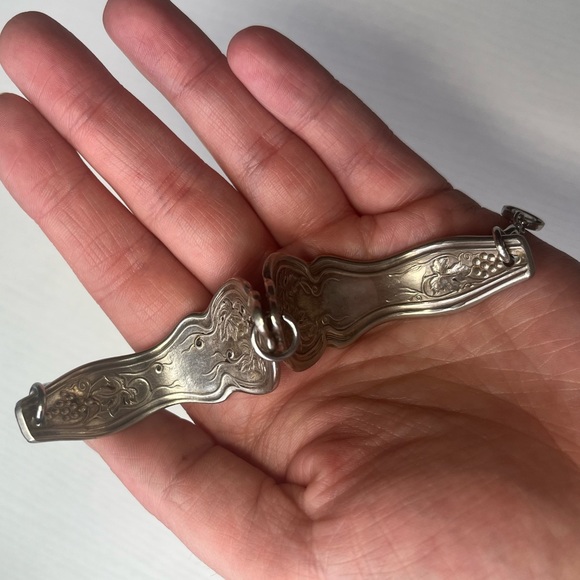 Sterling silver .925 magnetic closure cuff bracelet small wrists. - Picture 4 of 11